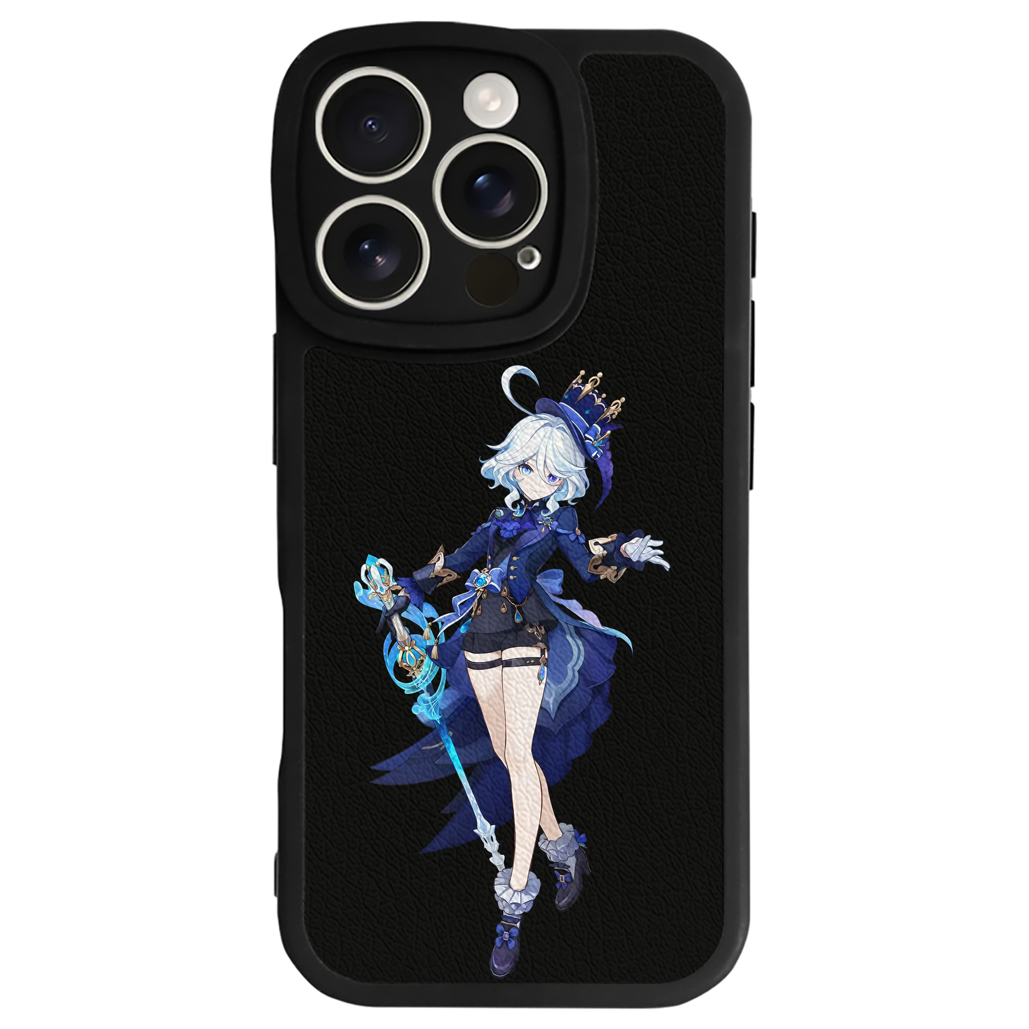 げんし神 フリーナ genshin Furina 【iPhone 16シリーズ対応】シリコンスマホケース（レザー調） 材質：シリコン